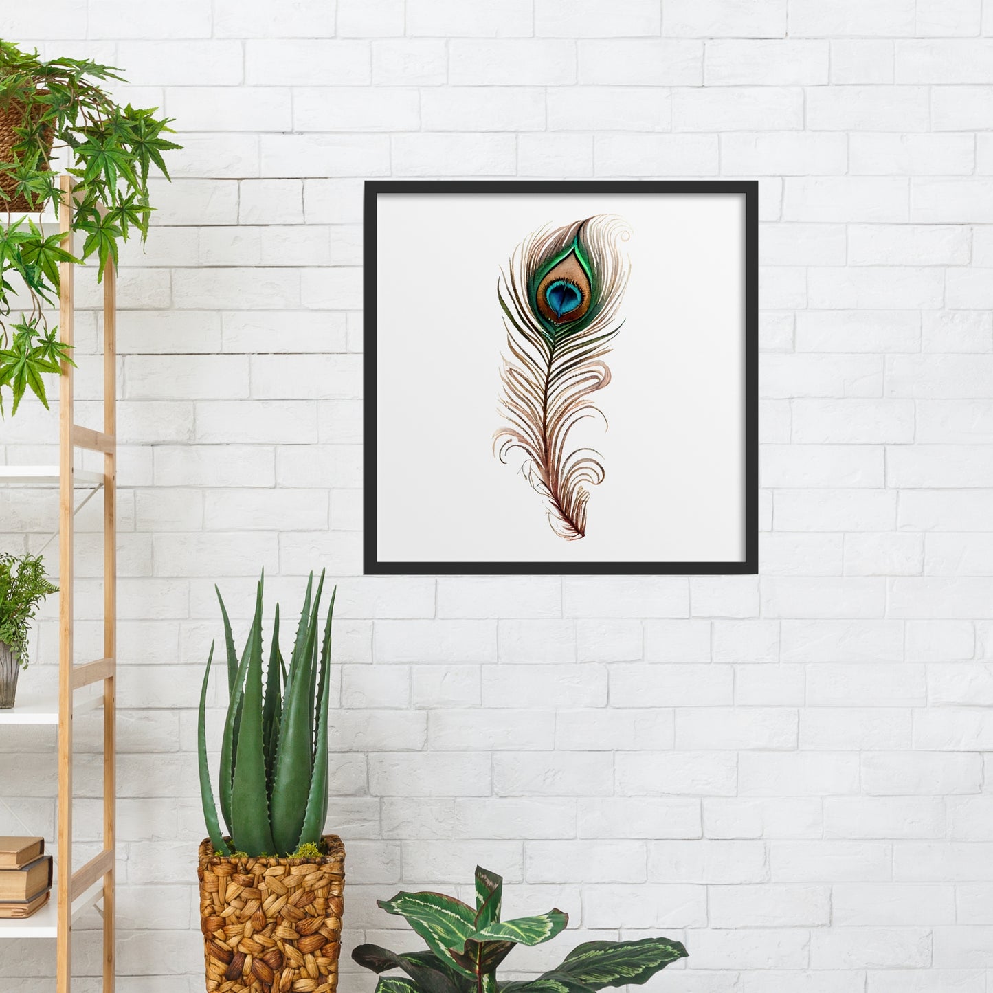 Peacock Feather Series 2 Watercolor Fine Art Print