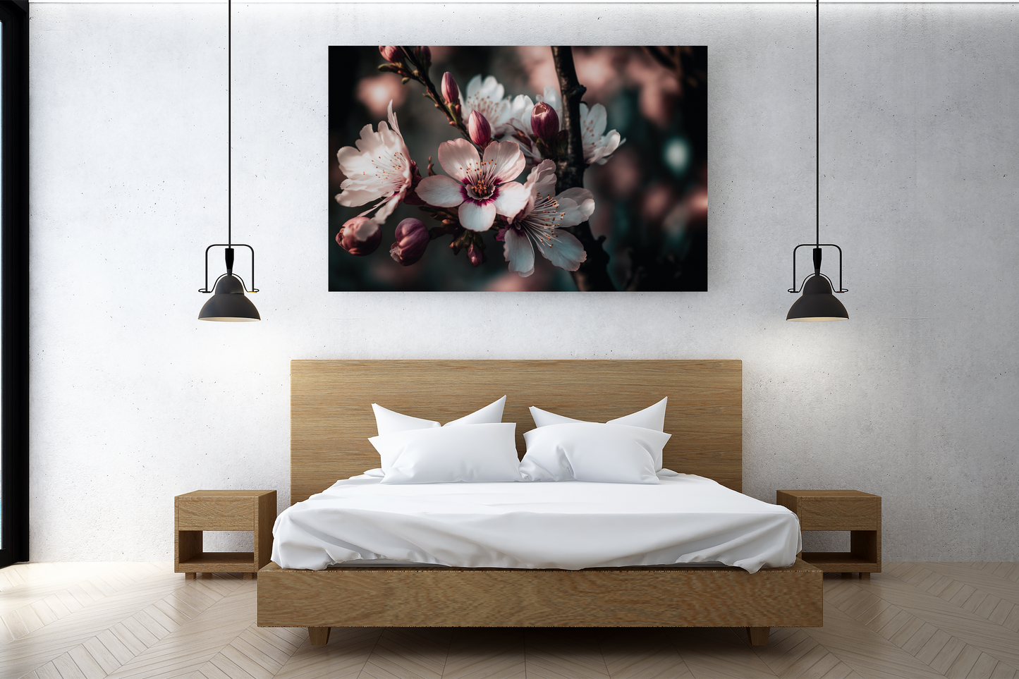 Cherry Blossoms Metal Wall Art