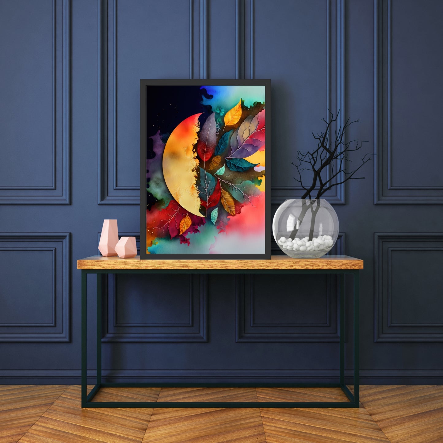 Vibrant Celestial Harmony Series 1 Watercolor Fine Art Print adds ethereal charm to your space, showcasing dreamlike colors.