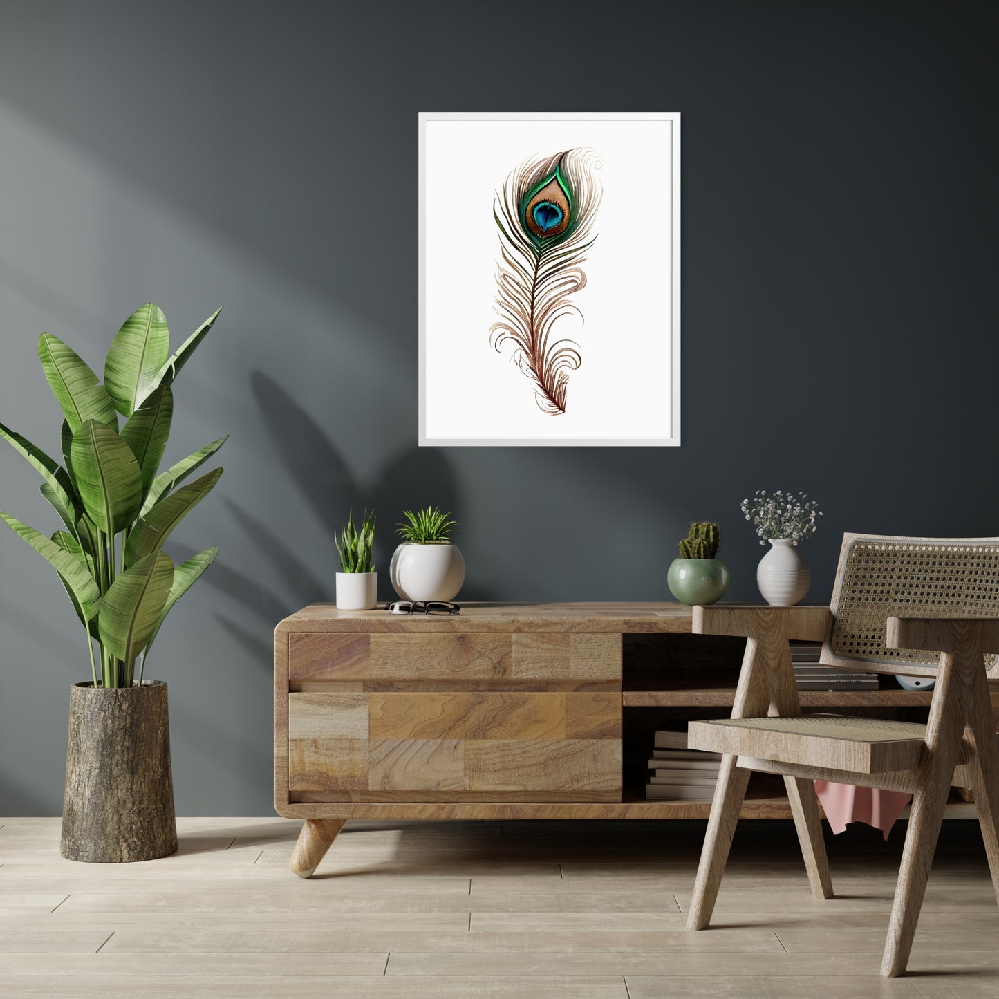 Peacock Feather Series 2 Watercolor Fine Art Print