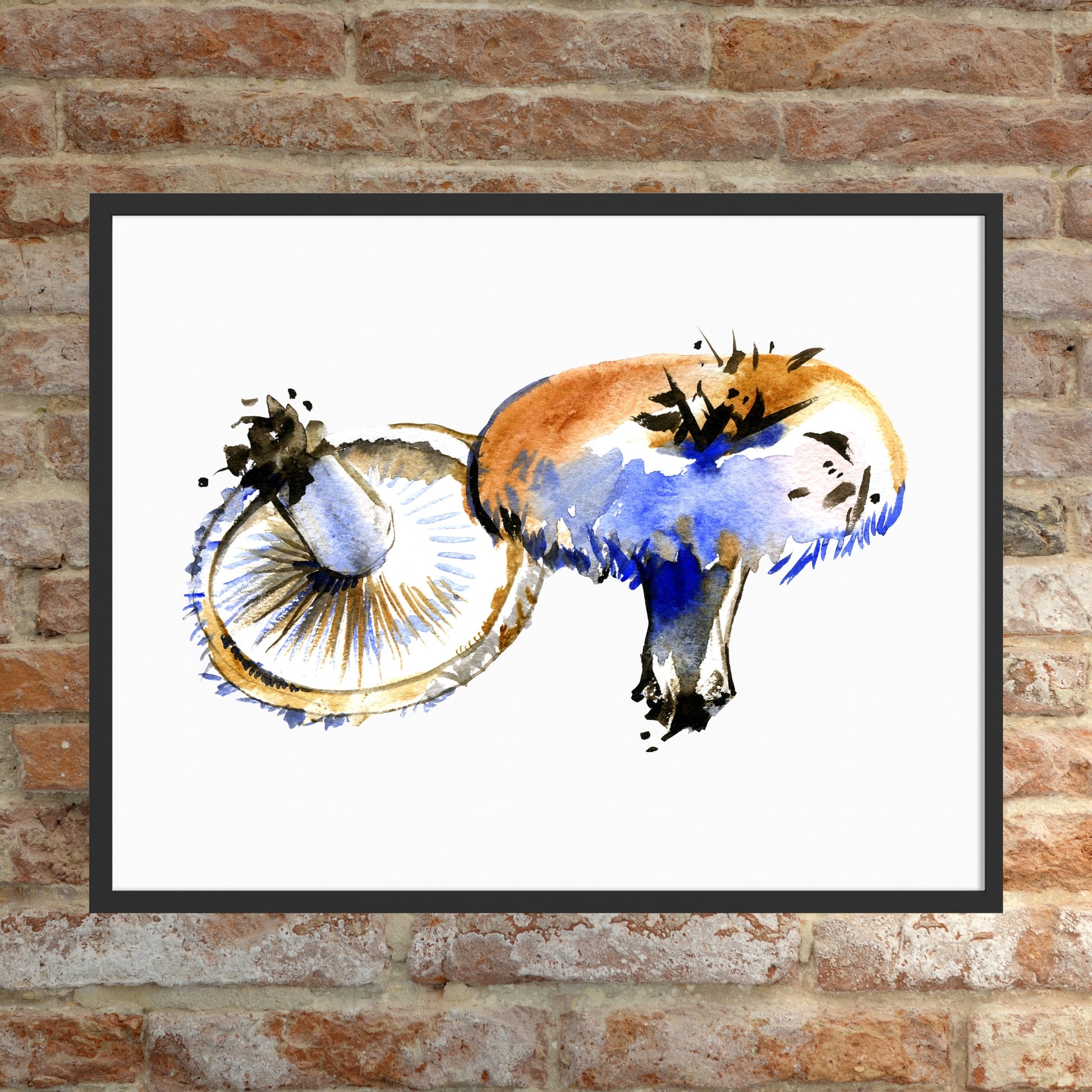 Lactarius Mushrooms Watercolor Fine Art Print showcasing vibrant colors and textures, perfect for art lovers and collectors.